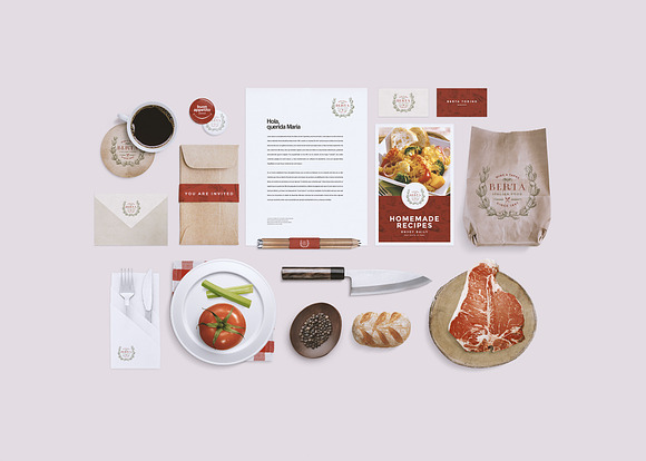 Restaurant/Food Identity Mockup in Branding Mockups - product preview 1