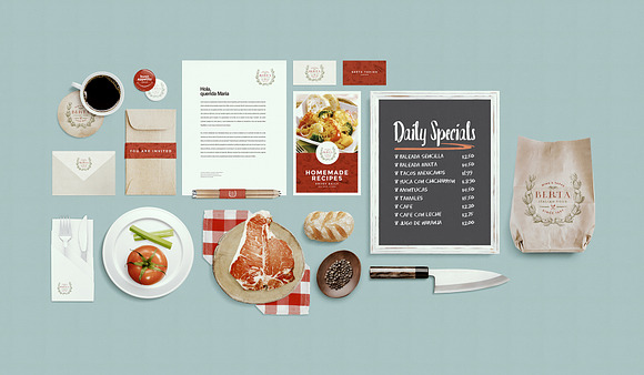 Restaurant/Food Identity Mockup in Branding Mockups - product preview 2