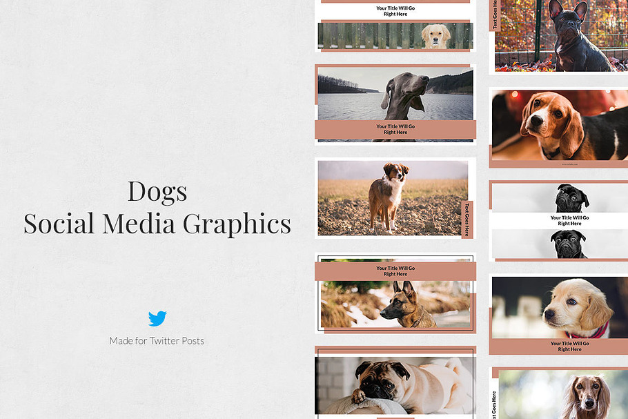 Dogs Twitter Posts in Twitter Templates - product preview 8