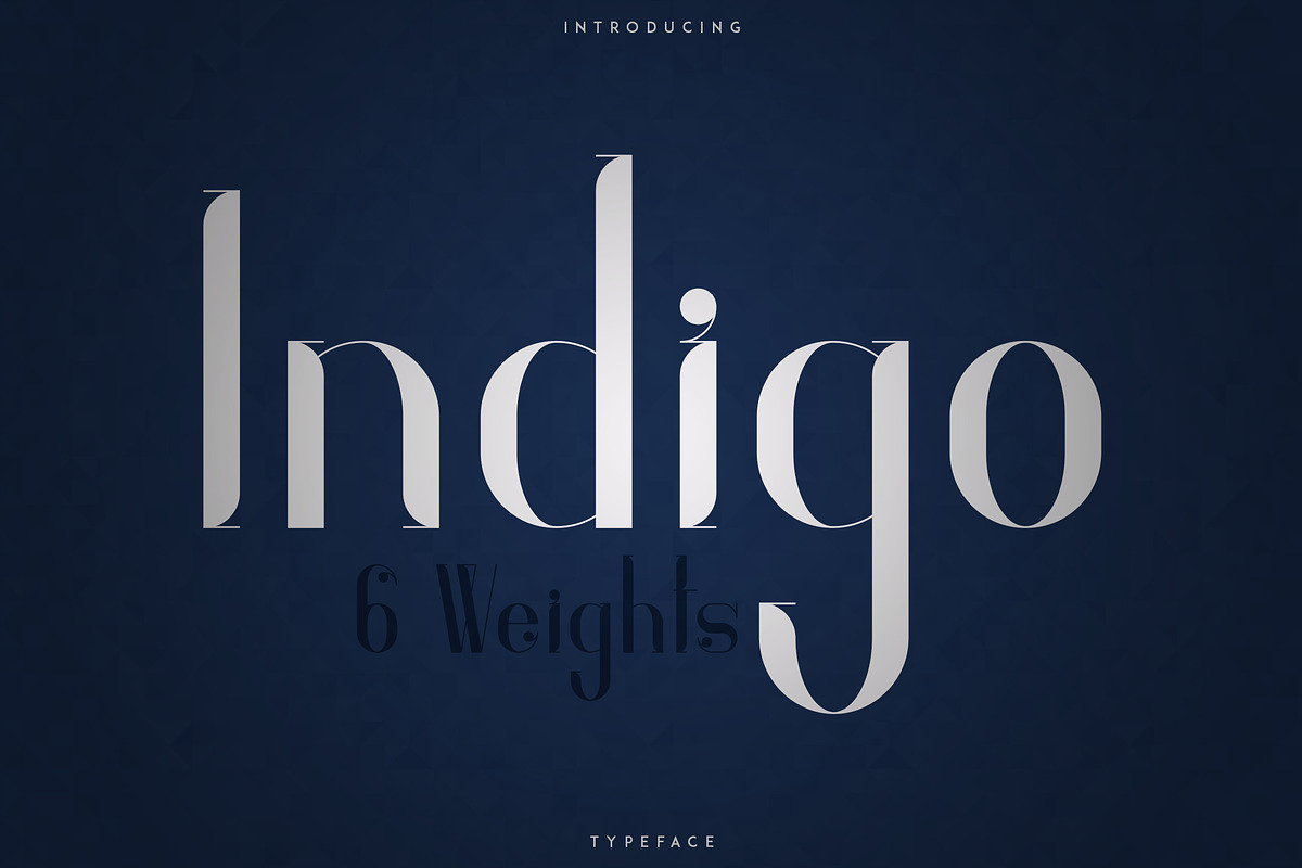 Indigo Typeface - 6 Weights in Display Fonts - product preview 8