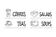 Cafe or restaurant menu template