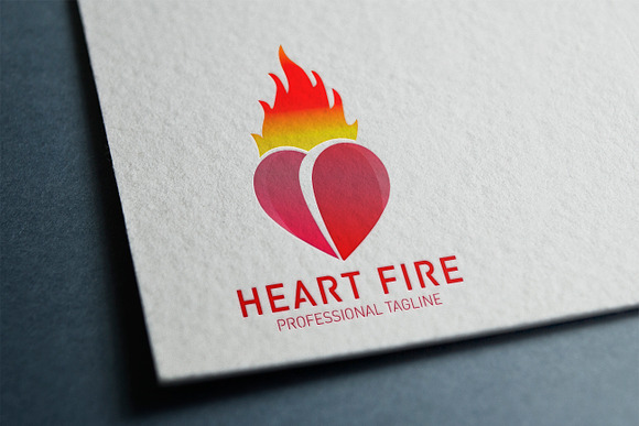 Heart Fire Logo in Logo Templates - product preview 2