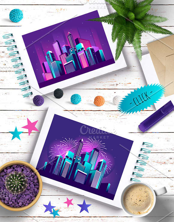 Neon City in Graphics - product preview 2
