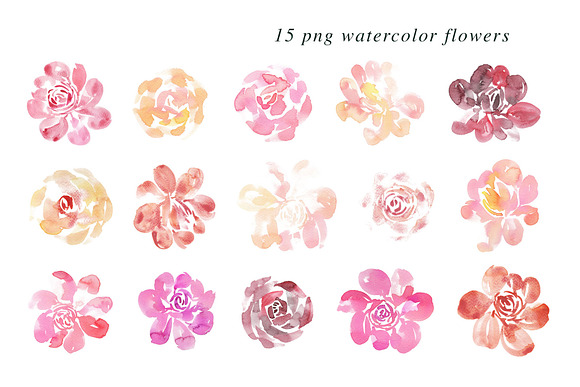 Imperial - 39 Watercolor Floral Set in Illustrations - product preview 1