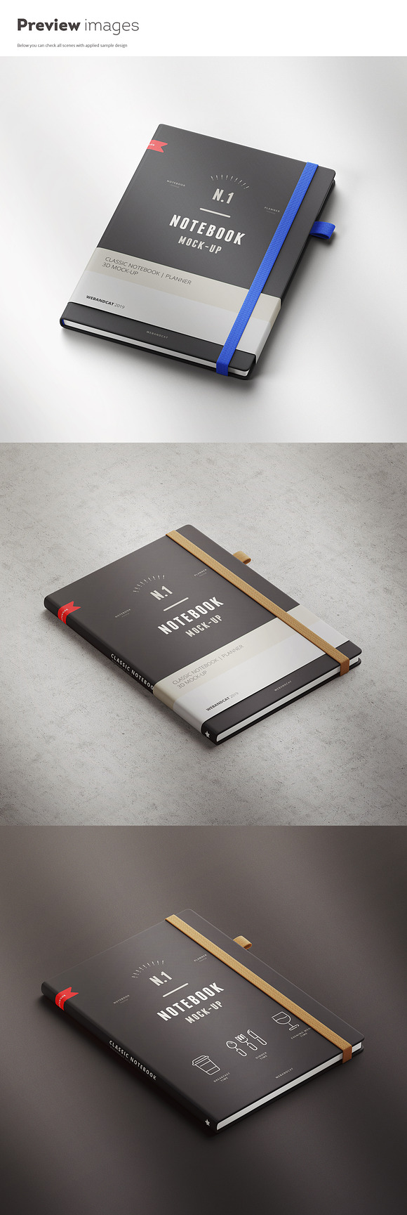 Planner / Notebook Mock-up in Print Mockups - product preview 2