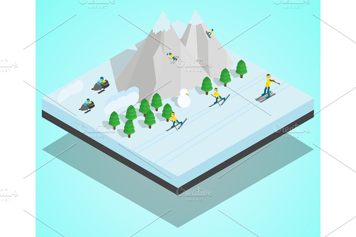Mountain sport concept banner in Illustrations - product preview 8