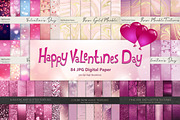 Valentine's Day Pink Foil & Glitter