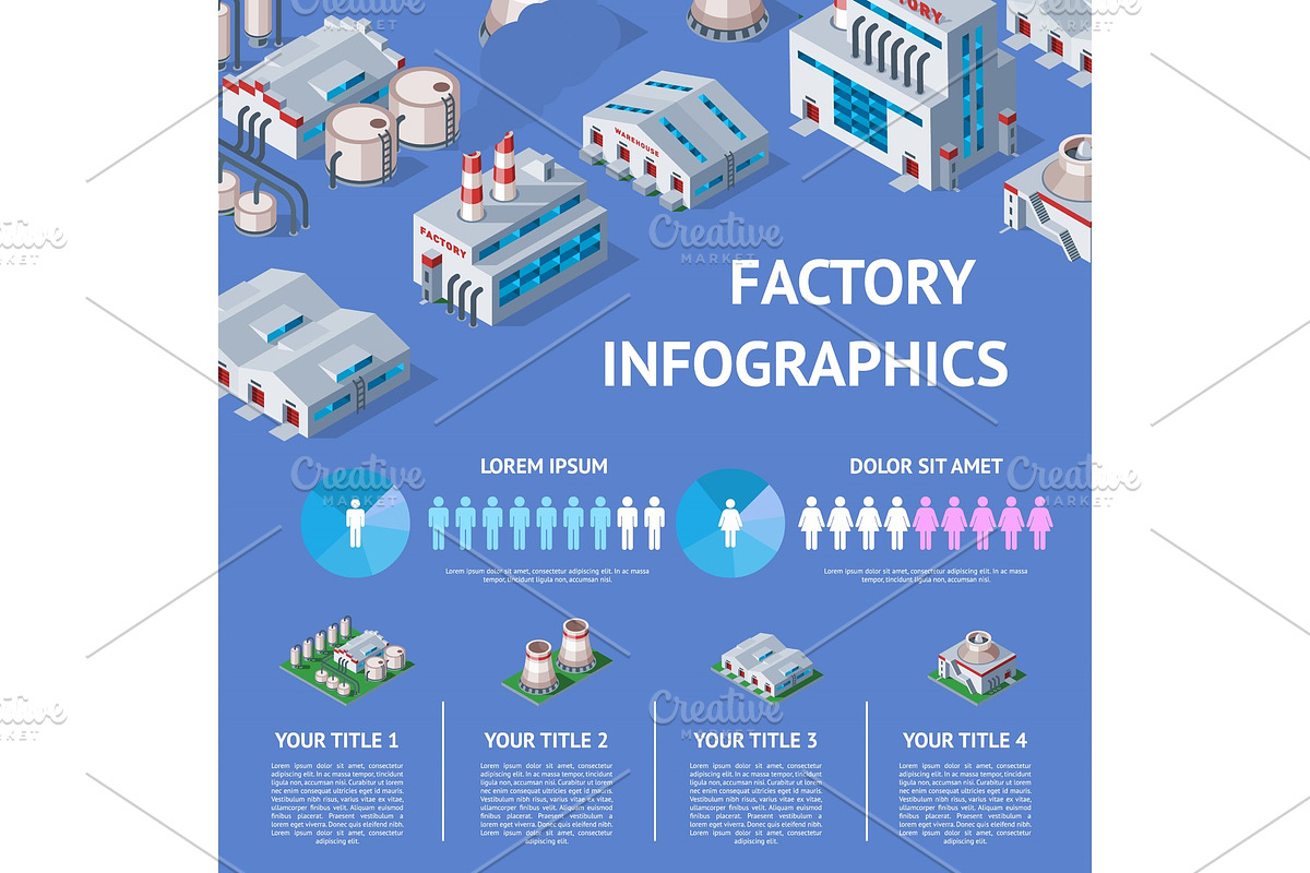 Factory vector industrial building in Illustrations - product preview 8