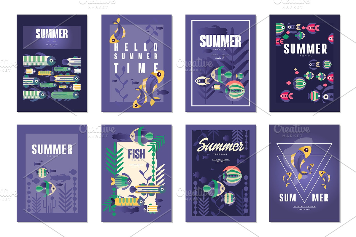 Summer holidays, travel and fishing in Illustrations - product preview 8