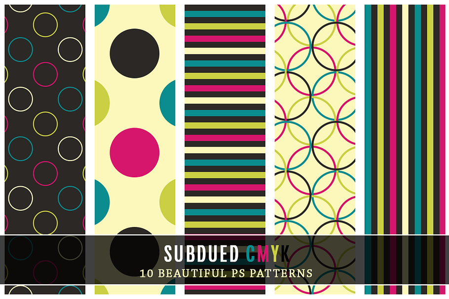 Subdued CMYK in Patterns - product preview 8