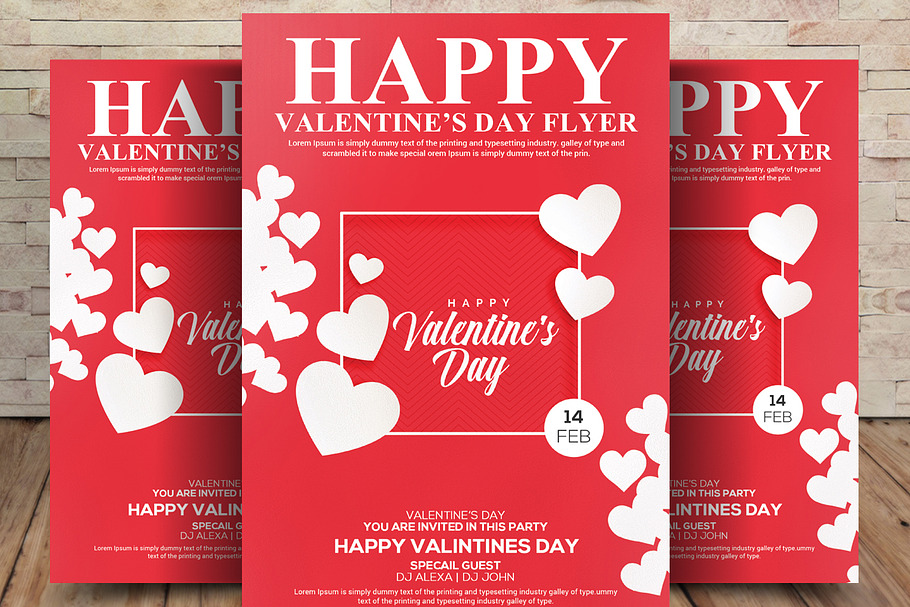 Happy Valentines Day Flyer in Flyer Templates - product preview 8