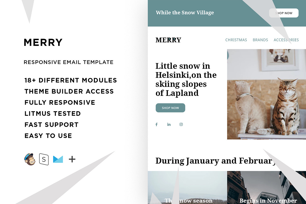 Merry – Responsive Email template in Mailchimp Templates - product preview 8