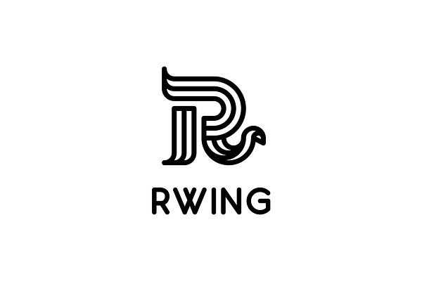 R Wing Letter Logo
