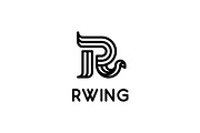 R Wing Letter Logo