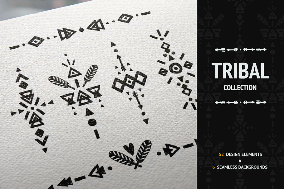 Hand drawn Tribal collection in Illustrations - product preview 8