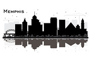 Memphis Tennessee Skyline Silhouette