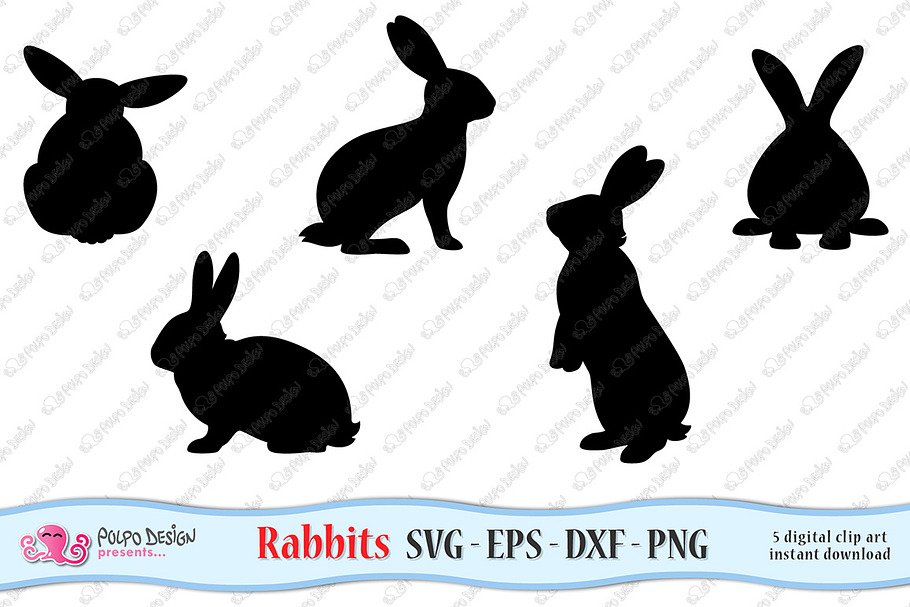 Rabbit SVG in Objects - product preview 8