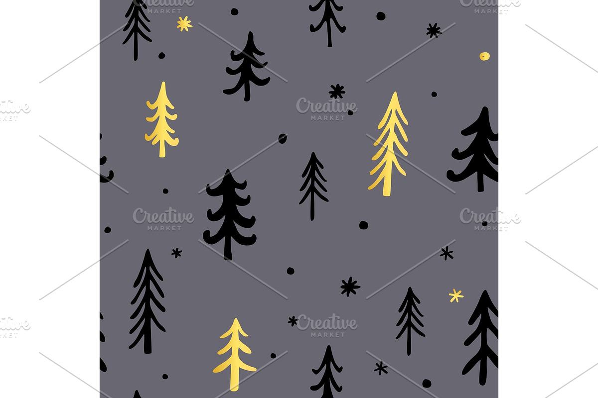 Hand drawn Christmas background with in Objects - product preview 8