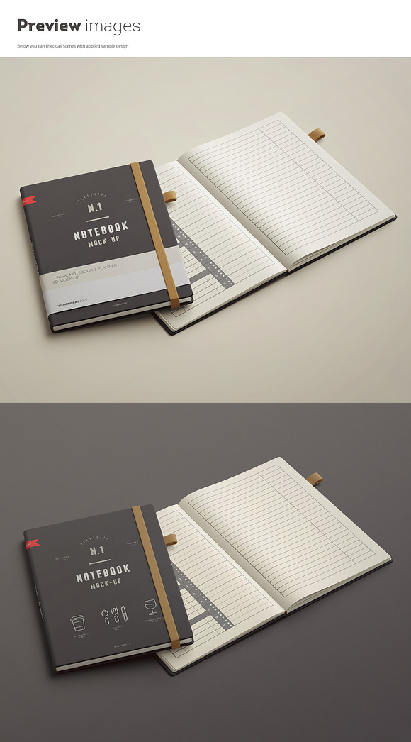 Planner / Notebook Mock-up in Print Mockups - product preview 4
