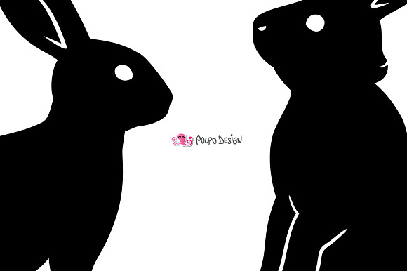 Rabbits SVG in Objects - product preview 1