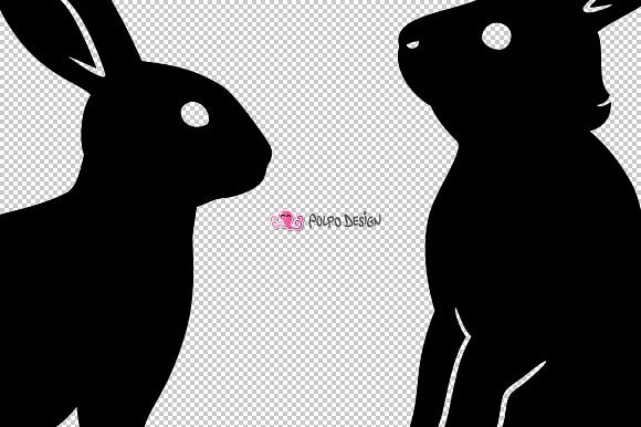 Rabbits SVG in Objects - product preview 2