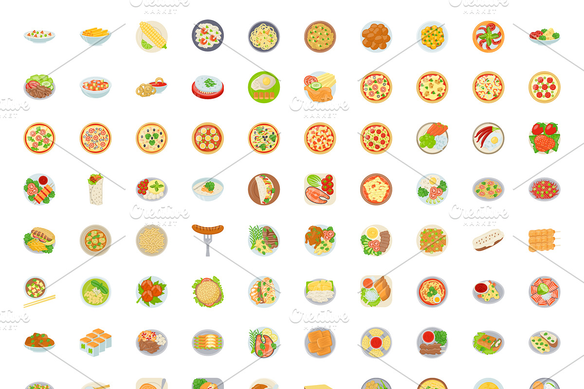 110 Dishes Vector Icons in Icons - product preview 8