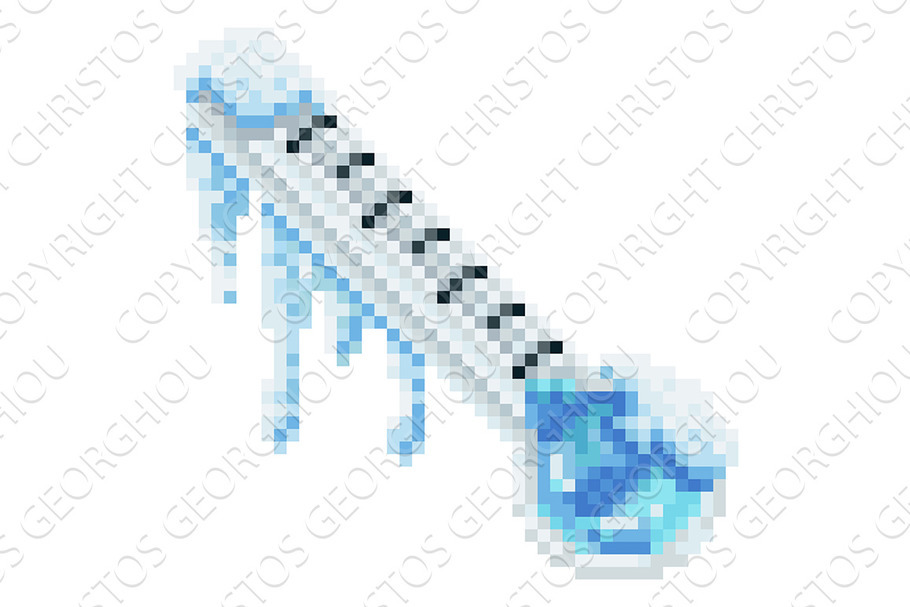 Frozen Thermometer Pixel Art 8 Bit in Illustrations - product preview 8