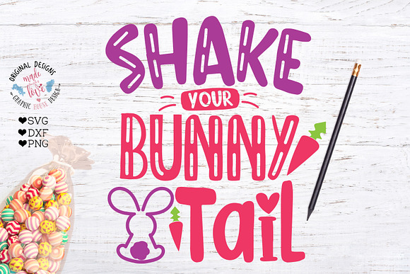 Shake Your Bunny Tail Cut File in Illustrations - product preview 1