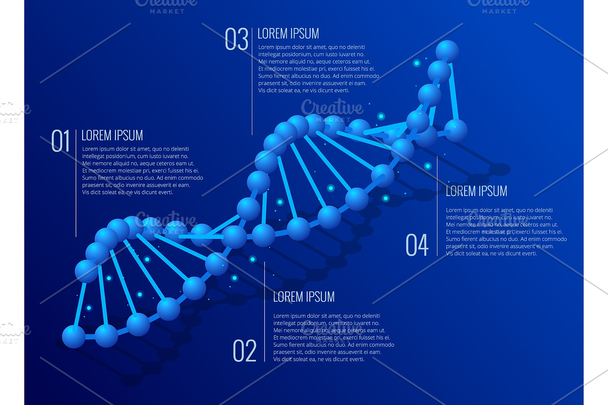 Isometric DNA helix, DNA Analysing in Illustrations - product preview 8