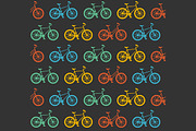 Vector Bicycle Seamless Pattern
