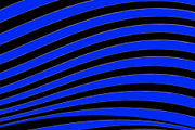 Black and Blue Linear Abstract Print