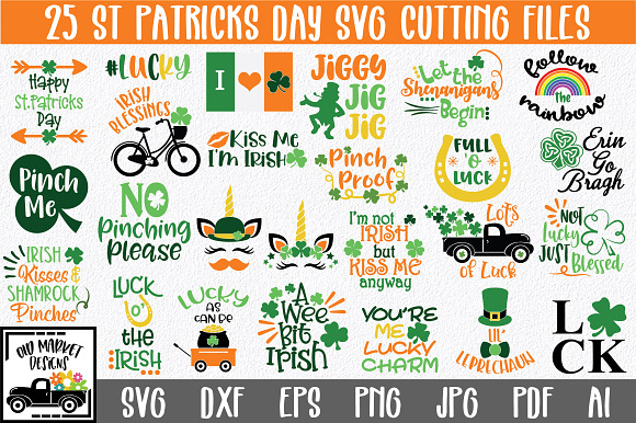 St Patricks Day SVG Cut File Bundle in Illustrations - product preview 8