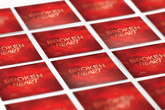 Broken Hearts  mixtape and cd cover  in Flyer Templates - product preview 1