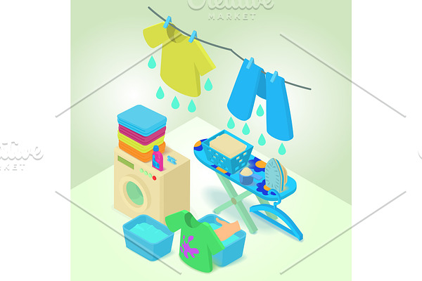 Washable concept banner, isometric