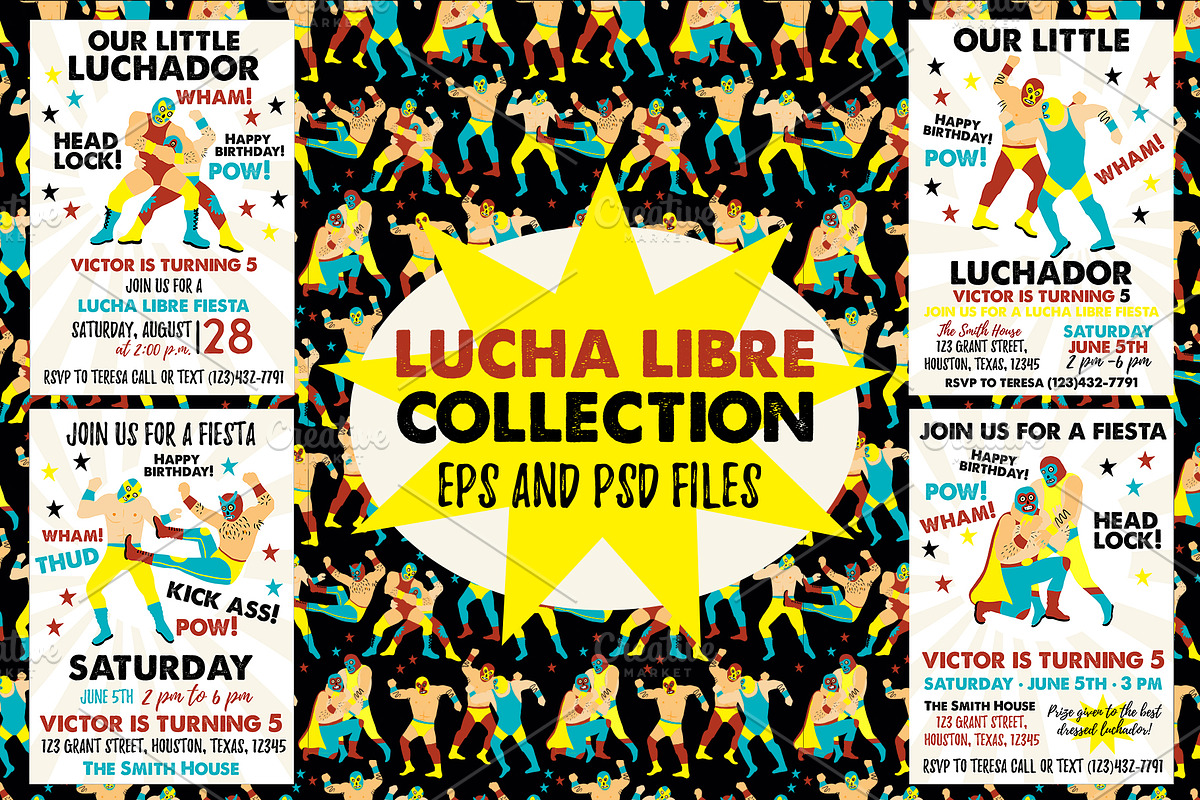 Lucha Libre Collection in Illustrations - product preview 8