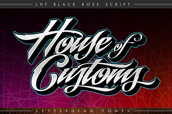 LHF Black Rose Script in Script Fonts - product preview 7