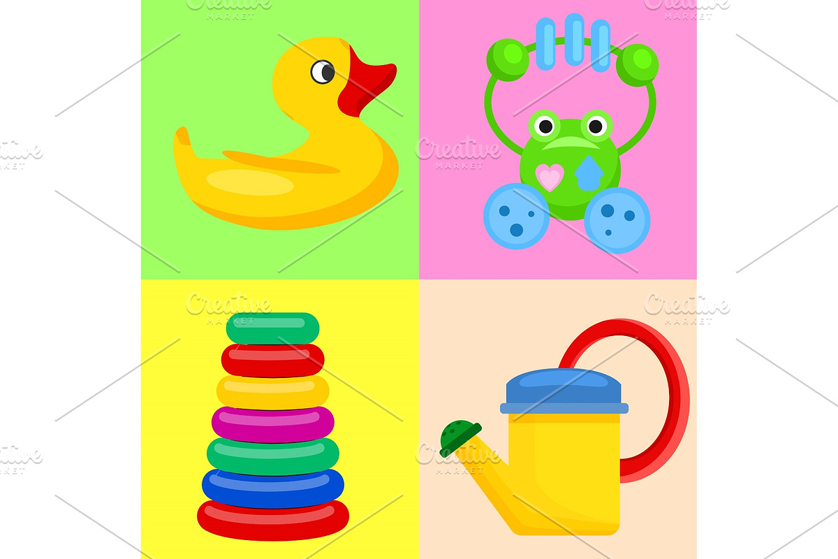 Plastic Toys for Children on in Illustrations - product preview 8