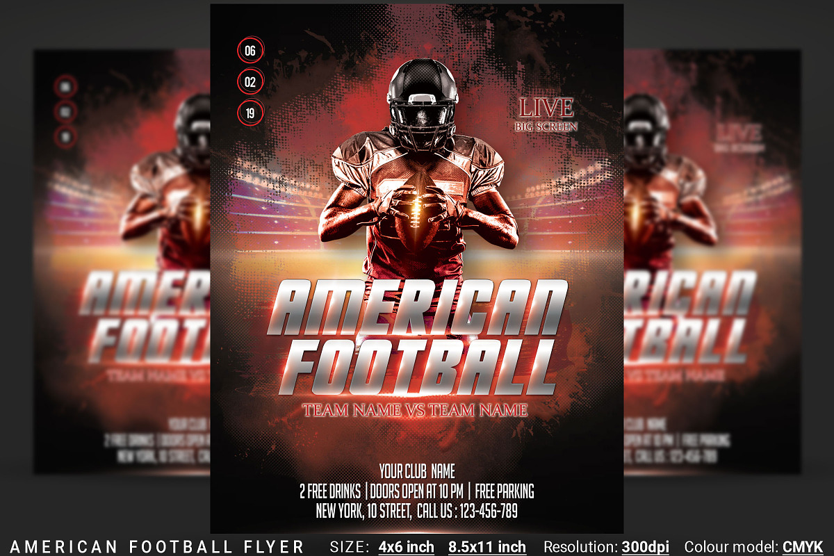 American Football Flyer And Poster in Flyer Templates - product preview 8