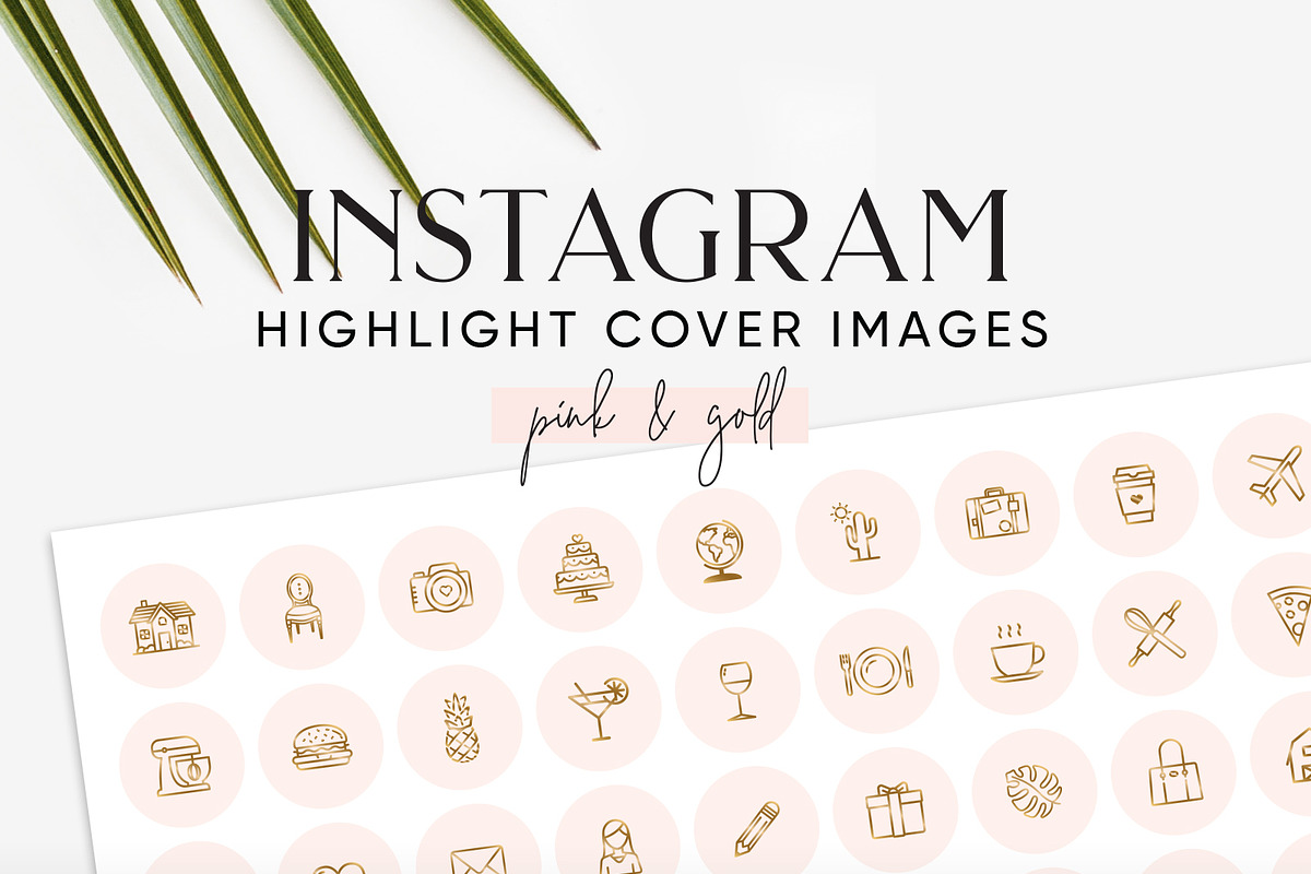 Pink Gold Instagram Highlight Covers in Instagram Templates - product preview 8