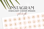 Pink Gold Instagram Highlight Covers