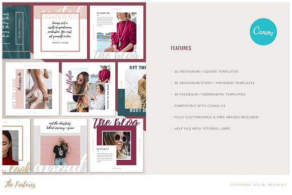 CANVA & PPT | Brooklyn Social Media in Social Media Templates - product preview 1
