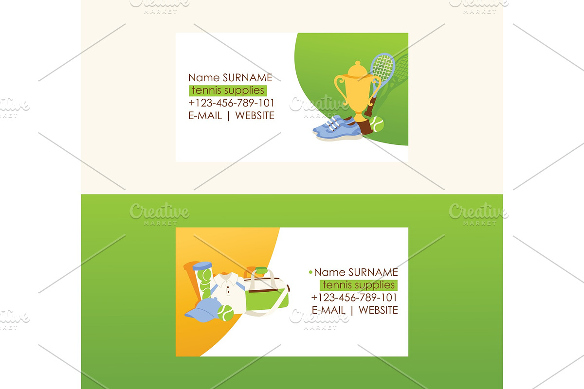 Tennis vector business card tennis in Illustrations - product preview 8