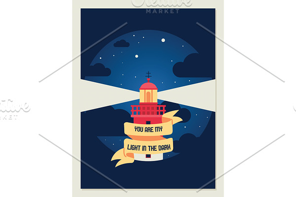 Lighthouse vector beacon lighter