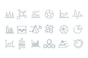 Business graph icon. Trending charts