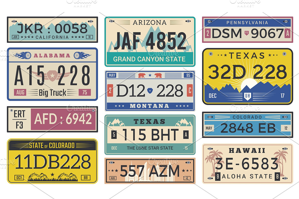 Automobile plate license. Utah usa in Graphics - product preview 8