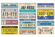 Automobile plate license. Utah usa