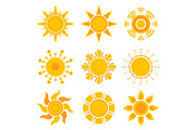 Sun graphics. Summer weather