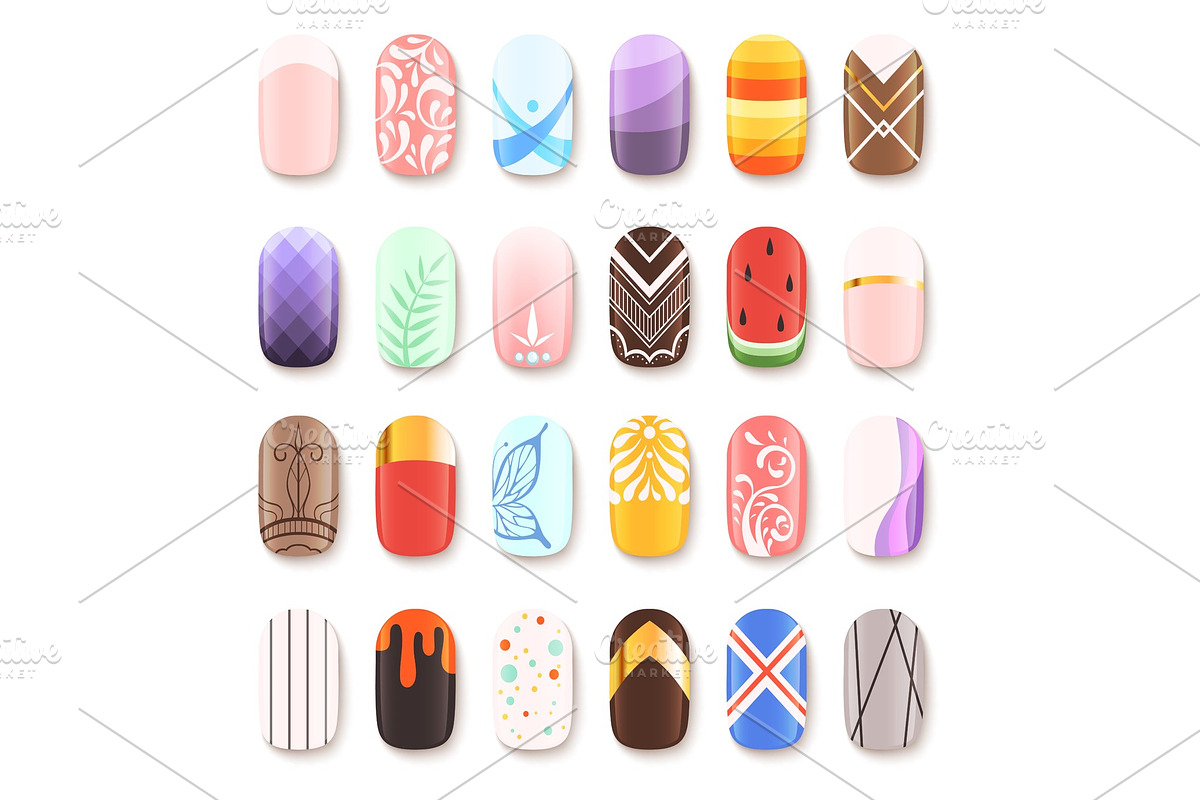Nail art design. False fingernails in Graphics - product preview 8