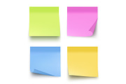 Sticky colored notes. Post note