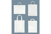 Shopping bag mockup. Paper handle